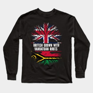 British Grown with Vanuatuan Roots UK Flag England Britain Union Jack Long Sleeve T-Shirt